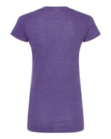 Tultex 244 Women's Poly-Rich V-Neck T-Shirt #color_Heather Purple