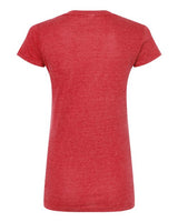 Tultex 244 Women's Poly-Rich V-Neck T-Shirt #color_Heather Red