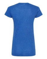 Tultex 244 Women's Poly-Rich V-Neck T-Shirt #color_Heather Royal