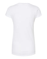 Tultex 244 Women's Poly-Rich V-Neck T-Shirt #color_White