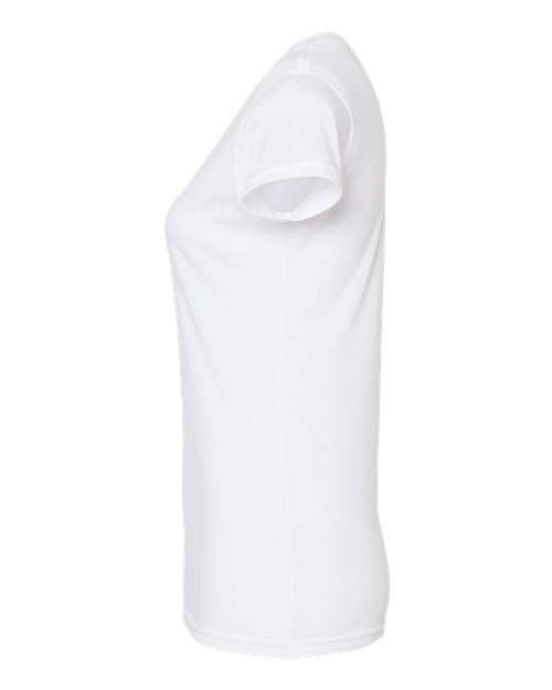 Tultex 244 Women's Poly-Rich V-Neck T-Shirt #color_White