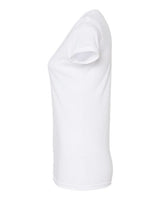 Tultex 244 Women's Poly-Rich V-Neck T-Shirt #color_White