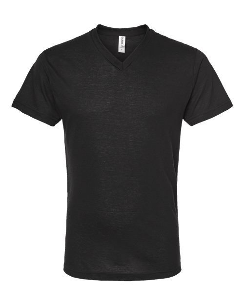 Tultex 207 Poly-Rich V-Neck T-Shirt #color_Black