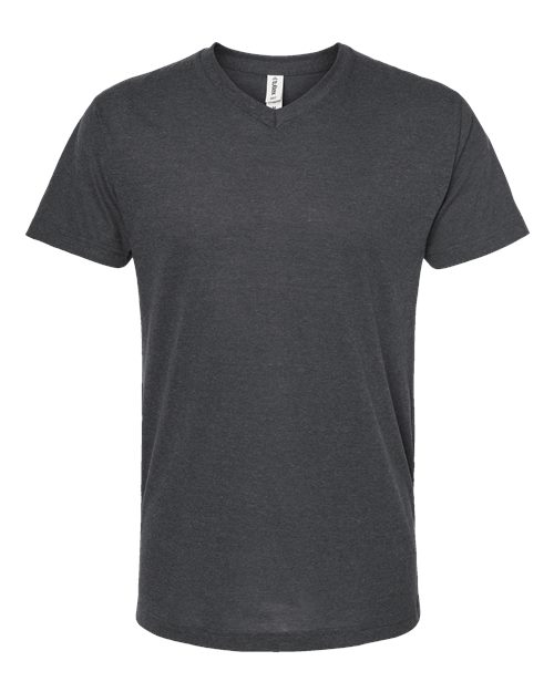 Tultex 207 Poly-Rich V-Neck T-Shirt #color_Heather Charcoal