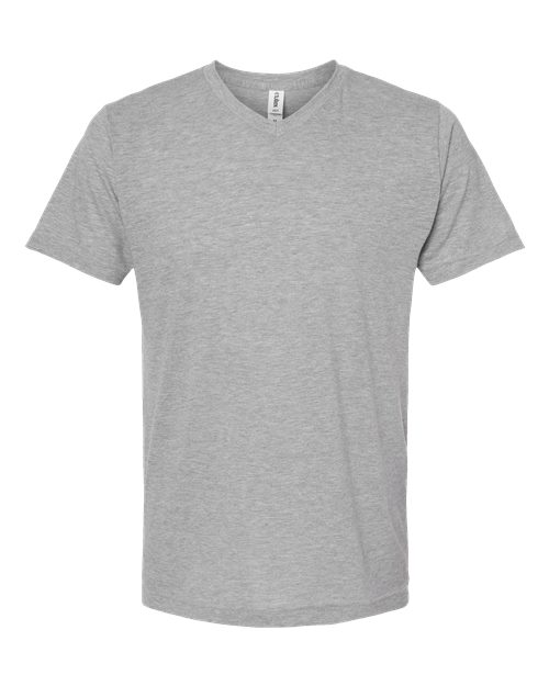 Tultex 207 Poly-Rich V-Neck T-Shirt #color_Heather Grey
