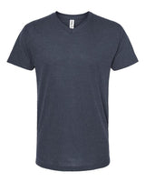 Tultex 207 Poly-Rich V-Neck T-Shirt #color_Heather Navy