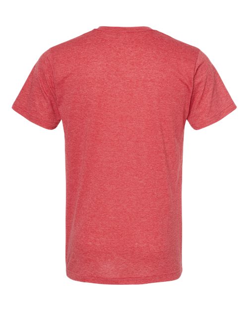 Tultex 207 Poly-Rich V-Neck T-Shirt #color_Heather Red