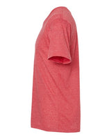 Tultex 207 Poly-Rich V-Neck T-Shirt #color_Heather Red