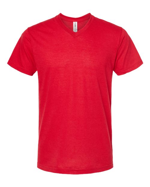 Tultex 207 Poly-Rich V-Neck T-Shirt #color_Red