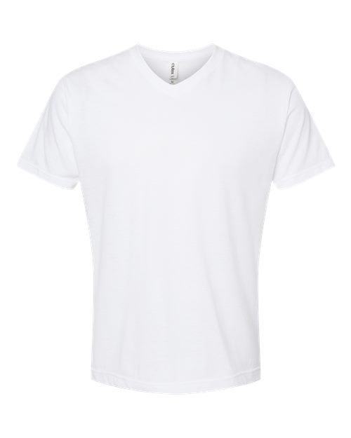 Tultex 207 Poly-Rich V-Neck T-Shirt #color_White