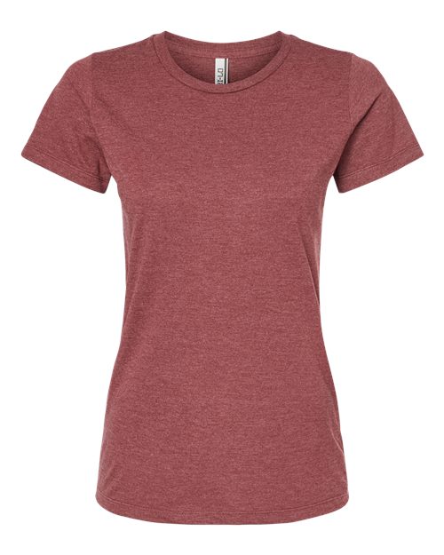 Tultex 542 Women's Premium Cotton Blend T-Shirt #color_Burgundy Heather