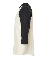 Tultex 245 Fine Jersey Raglan T-Shirt #color_Vintage White/ Black
