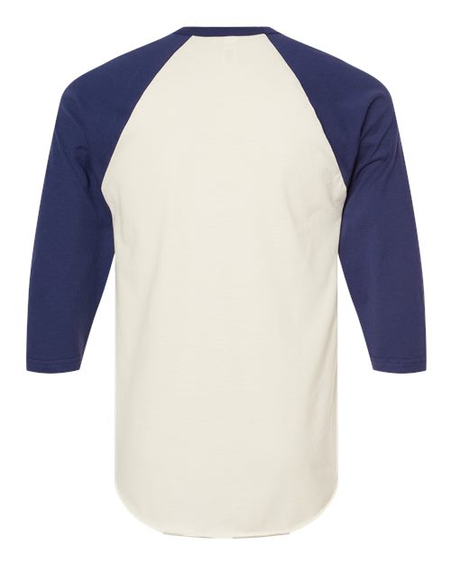 Tultex 245 Fine Jersey Raglan T-Shirt #color_Vintage White/ Inked India
