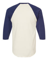 Tultex 245 Fine Jersey Raglan T-Shirt #color_Vintage White/ Inked India