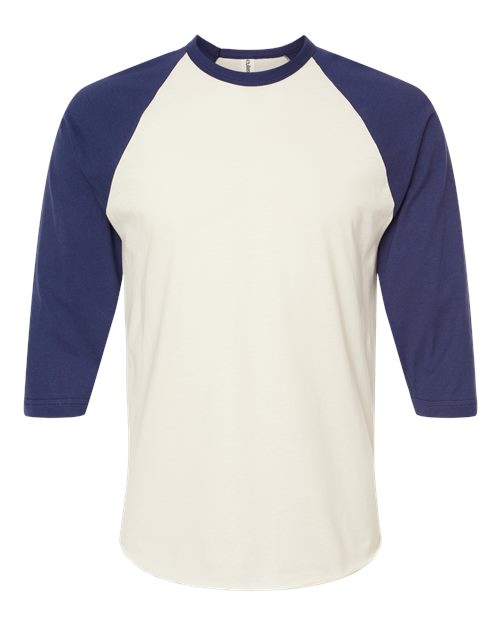 Tultex 245 Fine Jersey Raglan T-Shirt #color_Vintage White/ Inked India