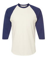 Tultex 245 Fine Jersey Raglan T-Shirt #color_Vintage White/ Inked India