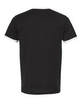 Tultex 246 Fine Jersey Ringer T-Shirt #color_Black/ White