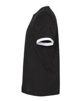 Tultex 246 Fine Jersey Ringer T-Shirt #color_Black/ White