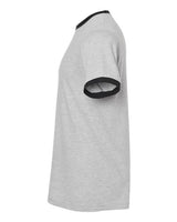 Tultex 246 Fine Jersey Ringer T-Shirt #color_Heather Grey/ Black