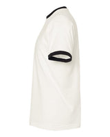 Tultex 246 Fine Jersey Ringer T-Shirt #color_Vintage White/ Black