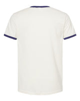 Tultex 246 Fine Jersey Ringer T-Shirt #color_Vintage White/ Inked India