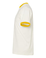 Tultex 246 Fine Jersey Ringer T-Shirt #color_Vintage White/ Mellow Yellow