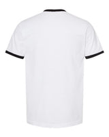Tultex 246 Fine Jersey Ringer T-Shirt #color_White/ Black