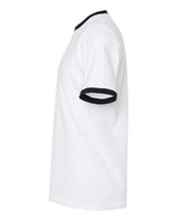 Tultex 246 Fine Jersey Ringer T-Shirt #color_White/ Black