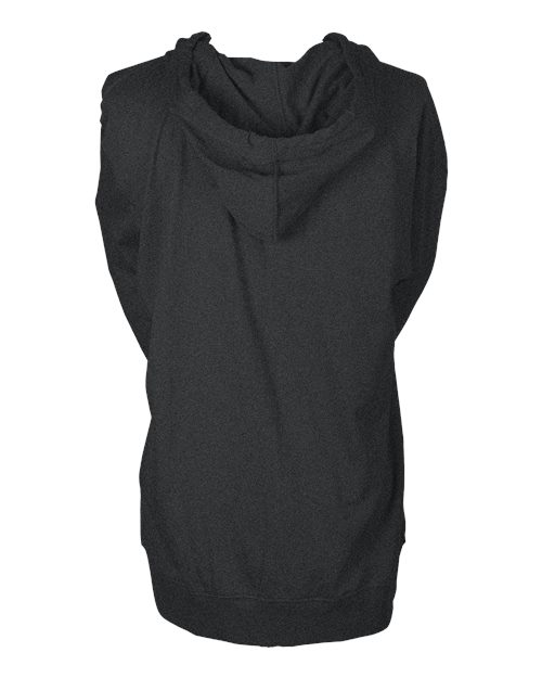 Tultex 260 Beach Full-Zip Hooded Long Sleeve T-Shirt #color_Heather Charcoal