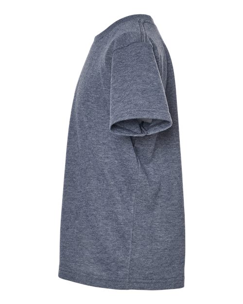 Tultex 265 Youth Poly-Rich T-Shirt #color_Heather Navy