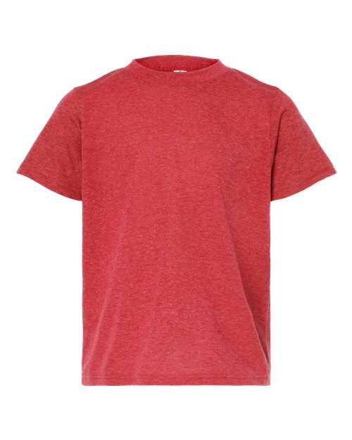 Tultex 265 Youth Poly-Rich T-Shirt #color_Heather Red
