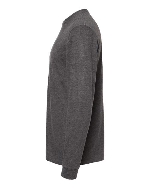 Tultex 291 Heavyweight Jersey Long Sleeve T-Shirt #color_Heather Charcoal