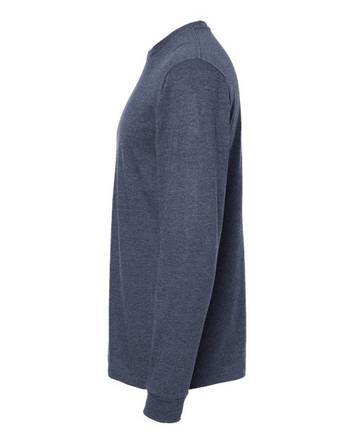 Tultex 291 Heavyweight Jersey Long Sleeve T-Shirt #color_Heather Denim