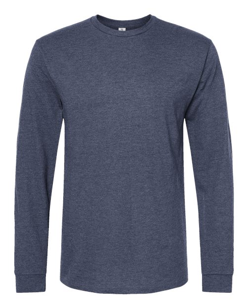 Tultex 291 Heavyweight Jersey Long Sleeve T-Shirt #color_Heather Denim