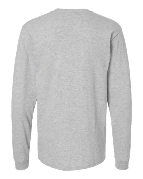 Tultex 291 Heavyweight Jersey Long Sleeve T-Shirt #color_Heather Grey