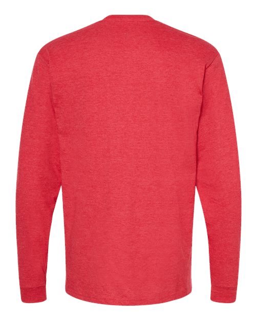 Tultex 291 Heavyweight Jersey Long Sleeve T-Shirt #color_Heather Red