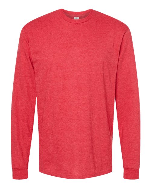 Tultex 291 Heavyweight Jersey Long Sleeve T-Shirt #color_Heather Red
