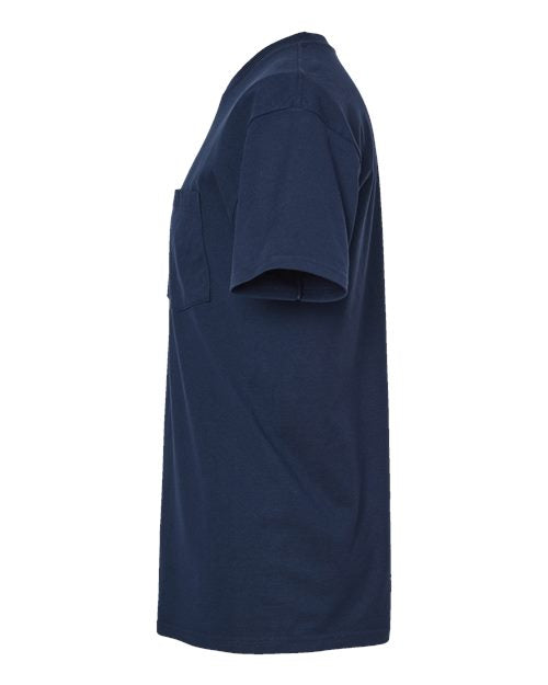 Tultex 293 Heavyweight Jersey Pocket T-Shirt #color_Navy
