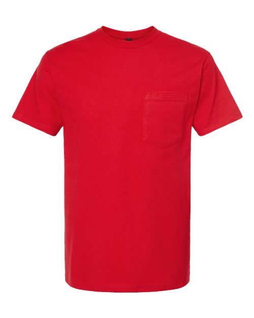 Tultex 293 Heavyweight Jersey Pocket T-Shirt #color_Red