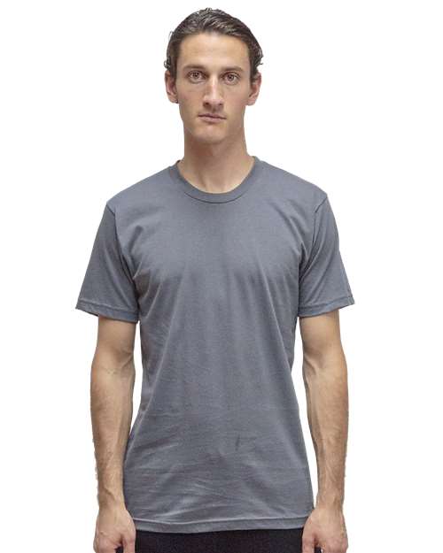 Los Angeles Apparel 20001 USA-Made Fine Jersey T-Shirt #color_Asphalt