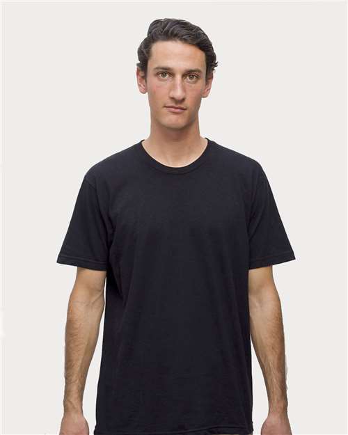 Los Angeles Apparel 20001 USA-Made Fine Jersey T-Shirt #color_Black