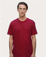 Los Angeles Apparel 20001 USA-Made Fine Jersey T-Shirt #color_Cranberry