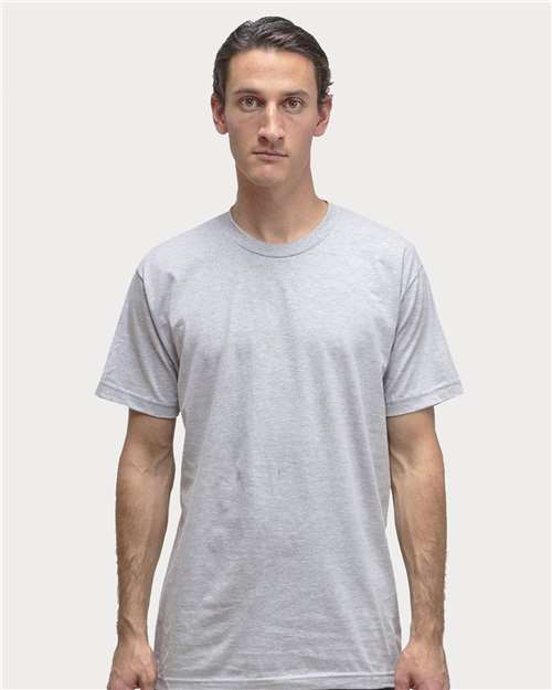 Los Angeles Apparel 20001 USA-Made Fine Jersey T-Shirt #color_Heather Grey