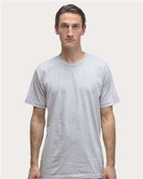 Los Angeles Apparel 20001 USA-Made Fine Jersey T-Shirt #color_Heather Grey