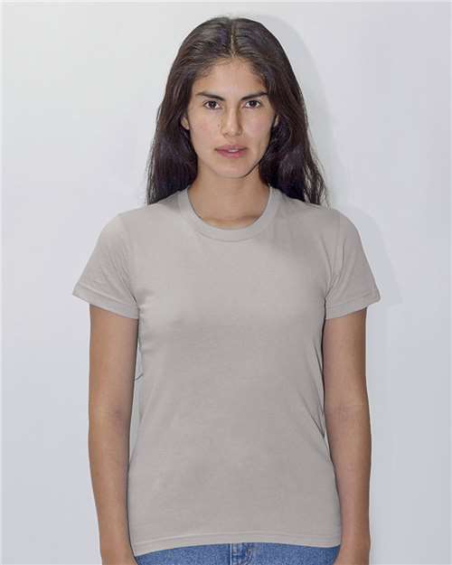 Los Angeles Apparel 21002 USA-Made Women's Fine Jersey T-Shirt #color_Silver