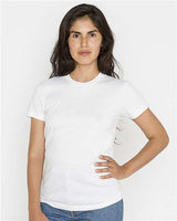 Los Angeles Apparel 21002 USA-Made Women's Fine Jersey T-Shirt #color_White