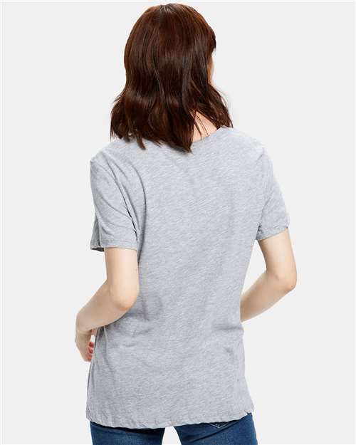 US Blanks US115 Women's Loose Fit Boyfriend Tee #color_HEATHER GREY