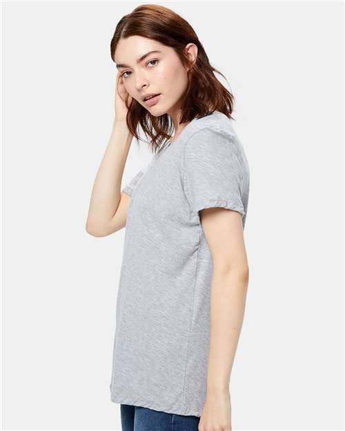 US Blanks US115 Women's Loose Fit Boyfriend Tee #color_HEATHER GREY