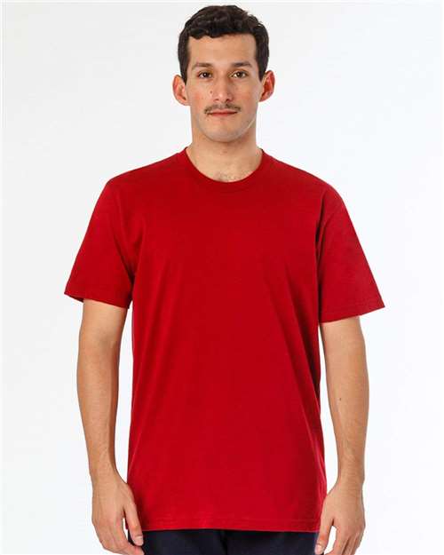 Los Angeles Apparel FF01 USA-Made 50/50 Poly/Cotton T-Shirt #color_Red
