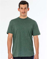 Los Angeles Apparel FF01 USA-Made 50/50 Poly/Cotton T-Shirt #color_Heather Forest